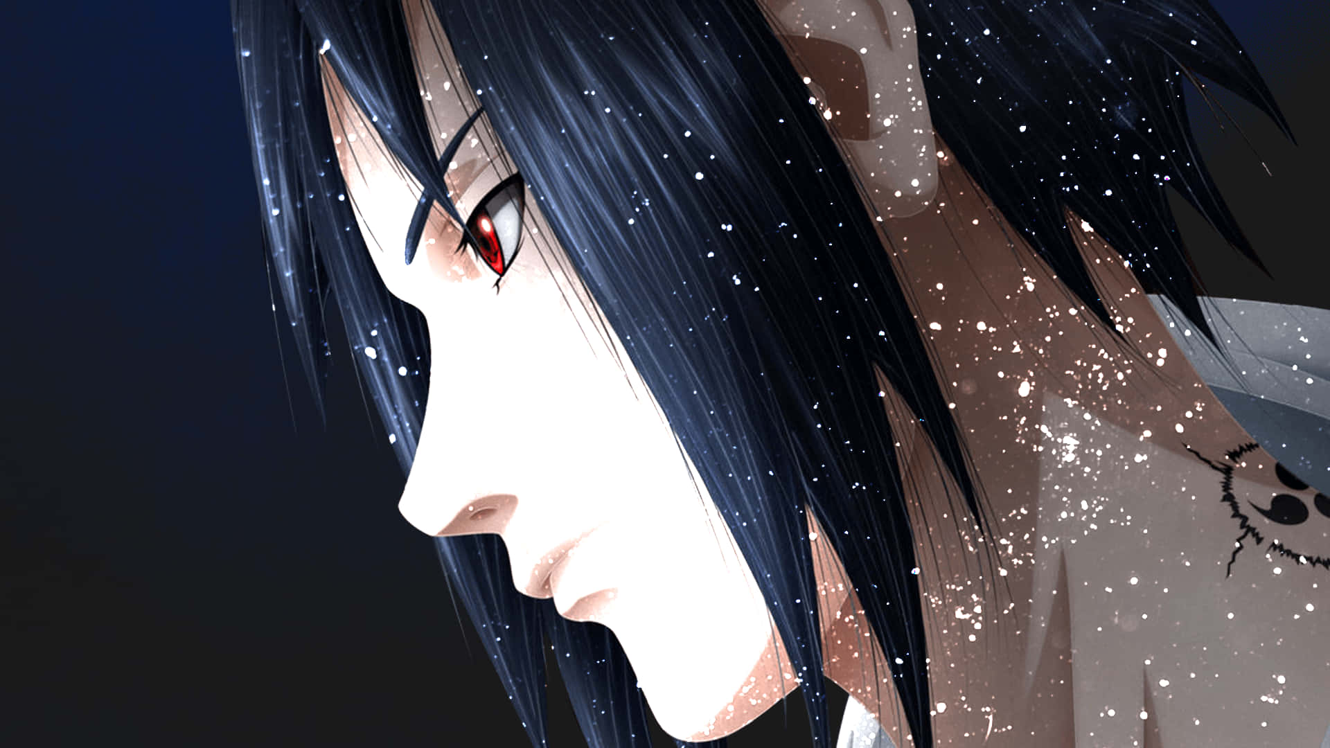 Sasuke Uchiha og hans intense blik Wallpaper