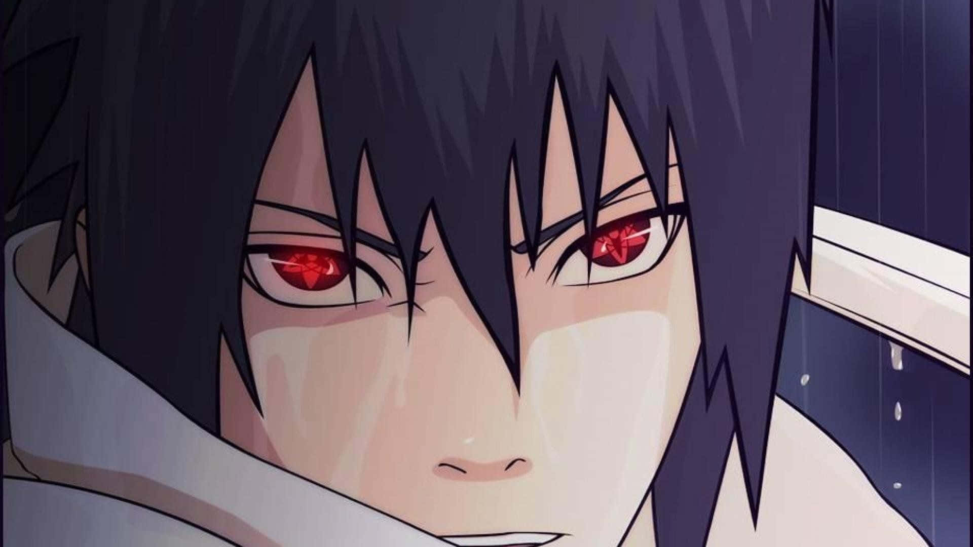Impassiv men intens - Sasuke ansigts tapet Wallpaper