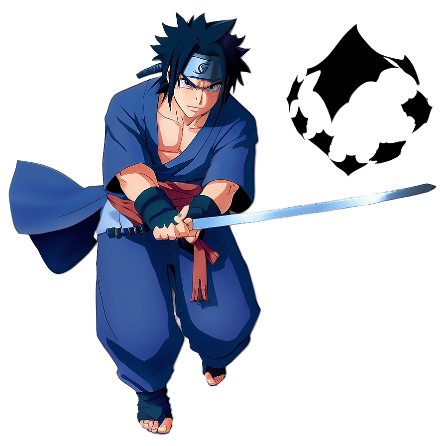 Sasuke In Battle Manga Pose Png Ntv42 PNG