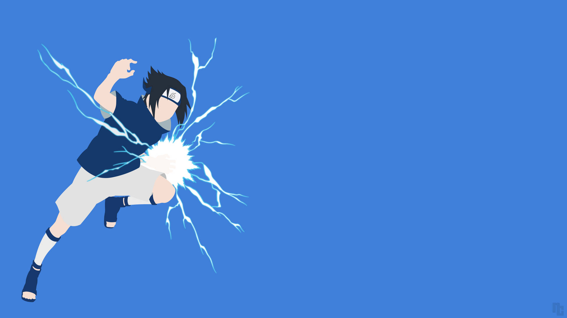 Sasuke In Blue 4K Wallpaper