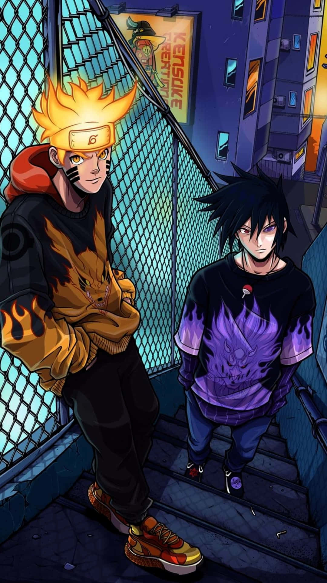 Ultimativhævn: Sasuke Fra Den Populære Naruto Manga. Wallpaper