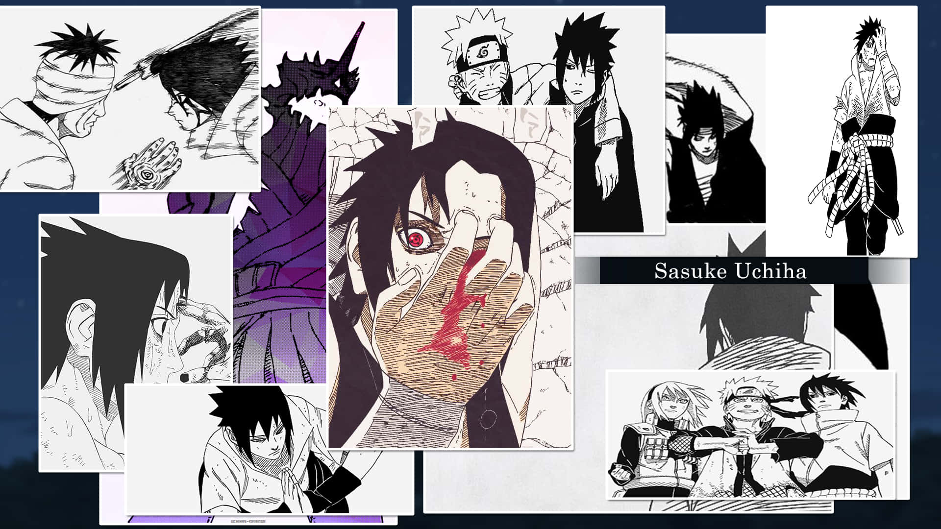 "Sasuke Uchiha, Pursuing His Shinobi Dreams" Wallpaper