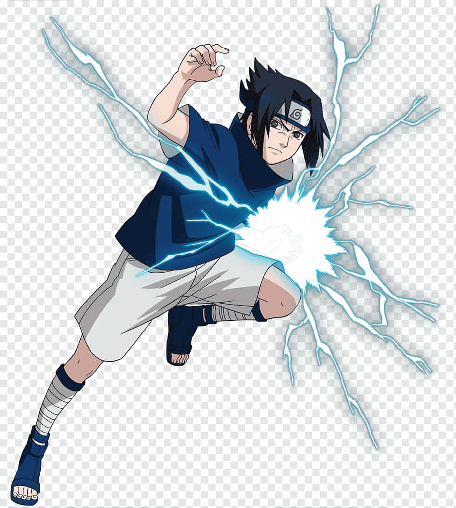 Sasukecarga Azul Ícono Poder Manga Fondo de pantalla