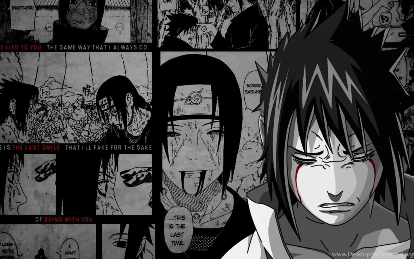 Sasuke Uchiha fra Naruto Manga Wallpaper