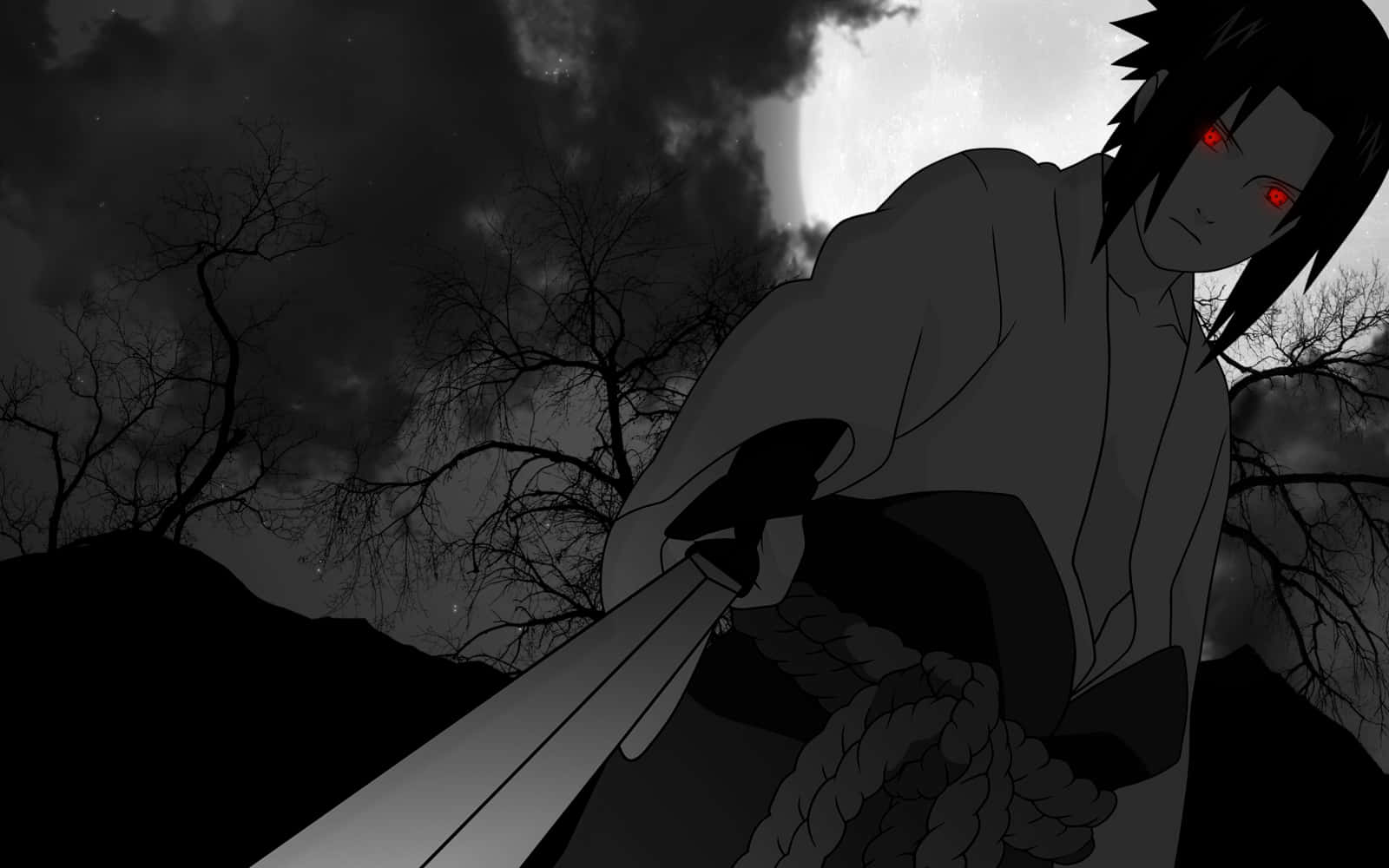 Sasuke Uchiha, one of the powerful members of the Uchiha Clan of the Hidden Leaf Village Wallpaper