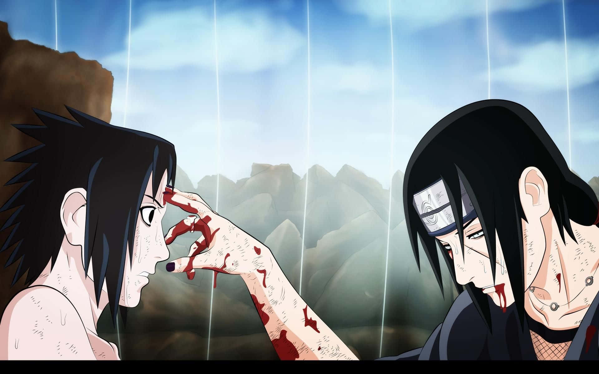 A Moment of Reflection between Naruto Uzumaki and Sasuke Uchiha