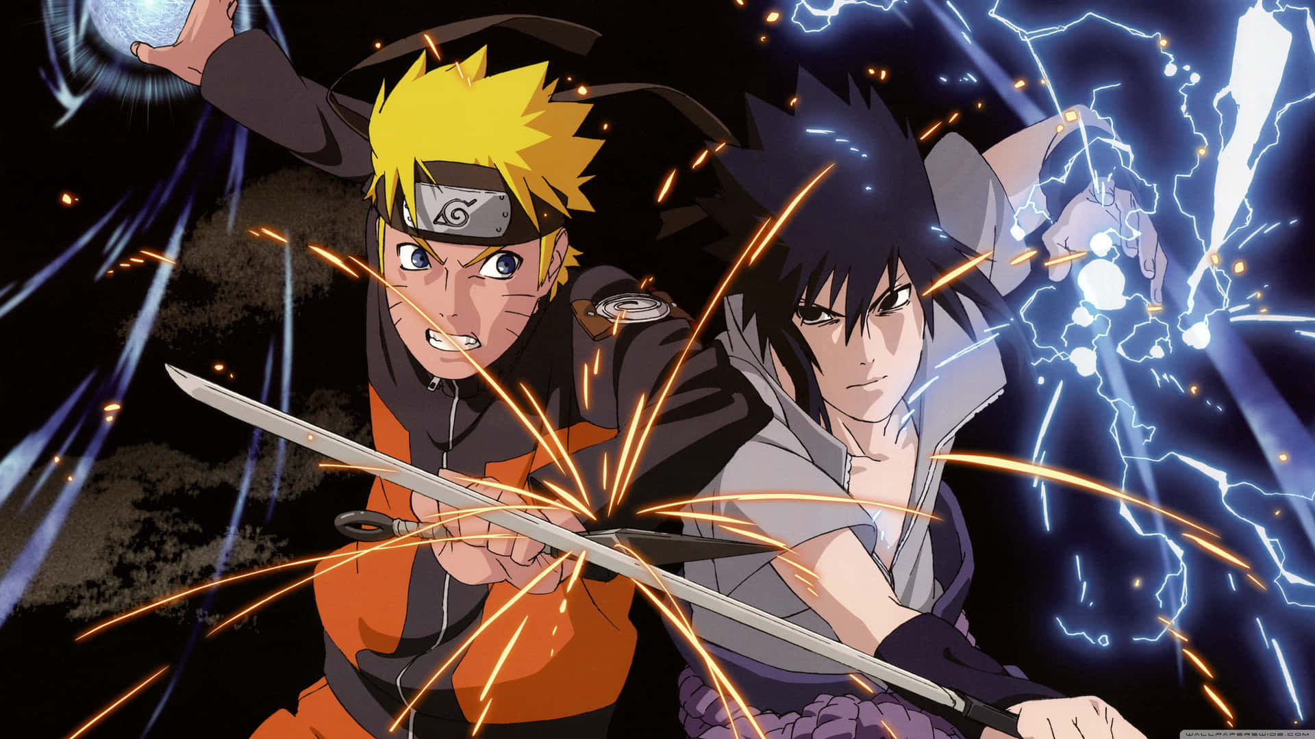 Sasuke Naruto Billeder Kampen Tapet