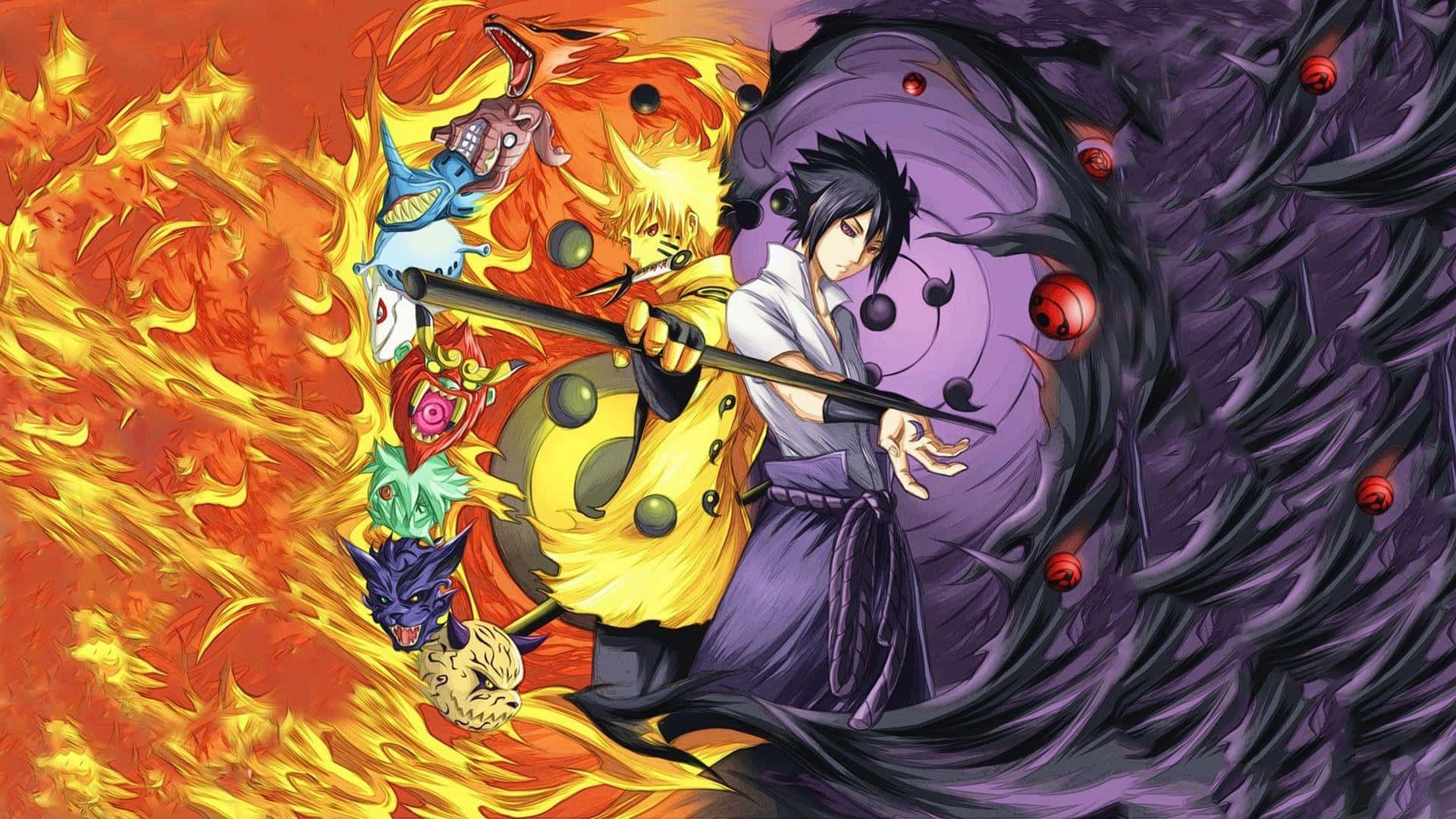 Sasuke og Naruto, længevarende rivaler og tætte venner.
