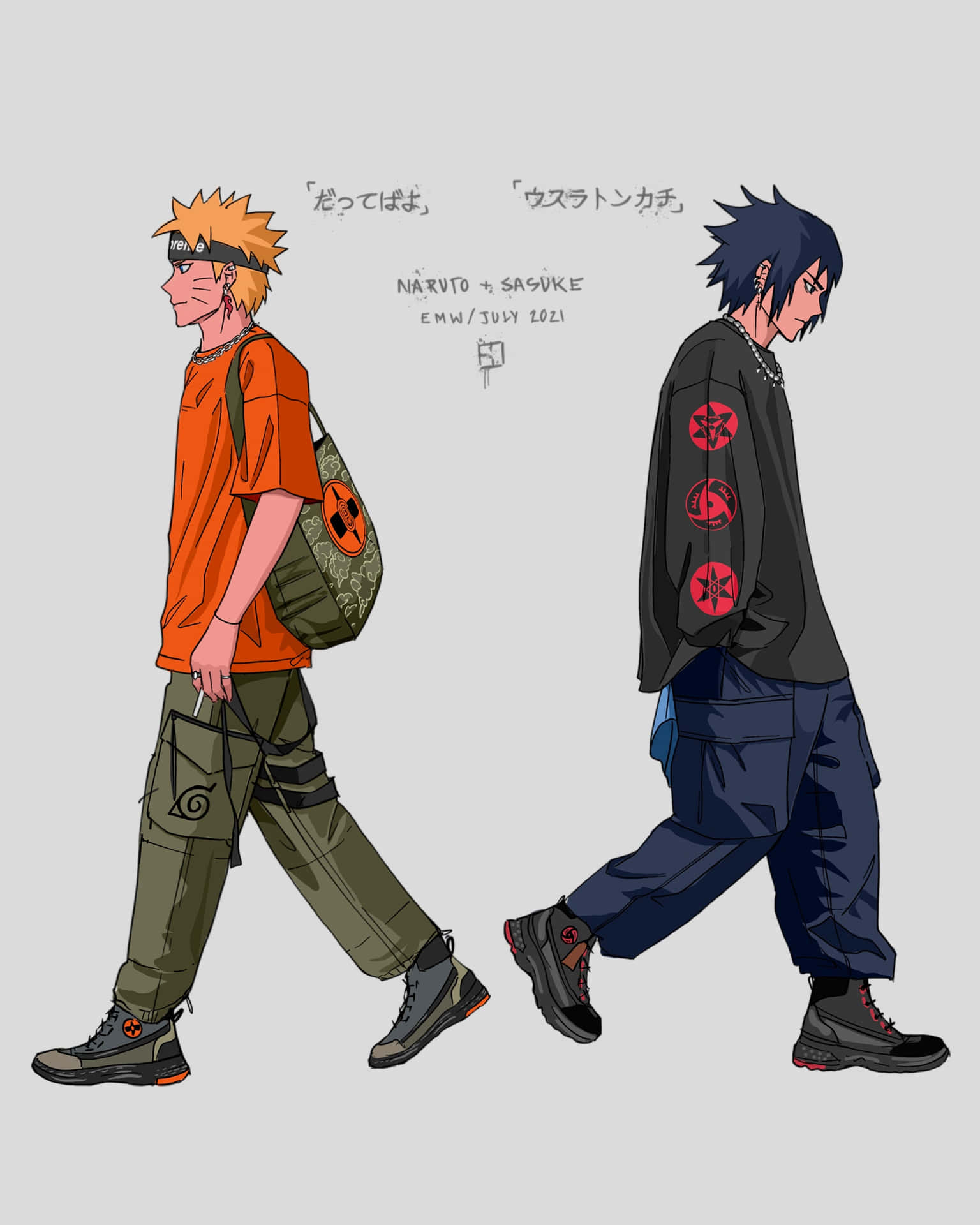 Immaginidi Sasuke E Naruto Uno Di Fronte All'altro