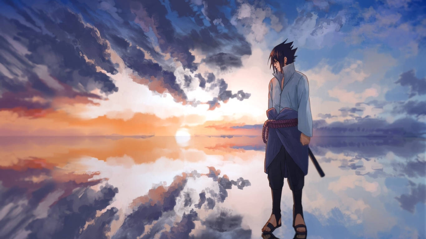 Sasuke Pfp At Sunset Wallpaper
