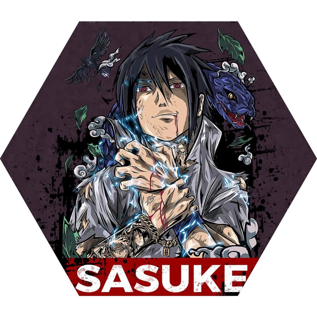 Helten fra Konoha, Sasuke Uchiha står højt i sin signaturdragt.