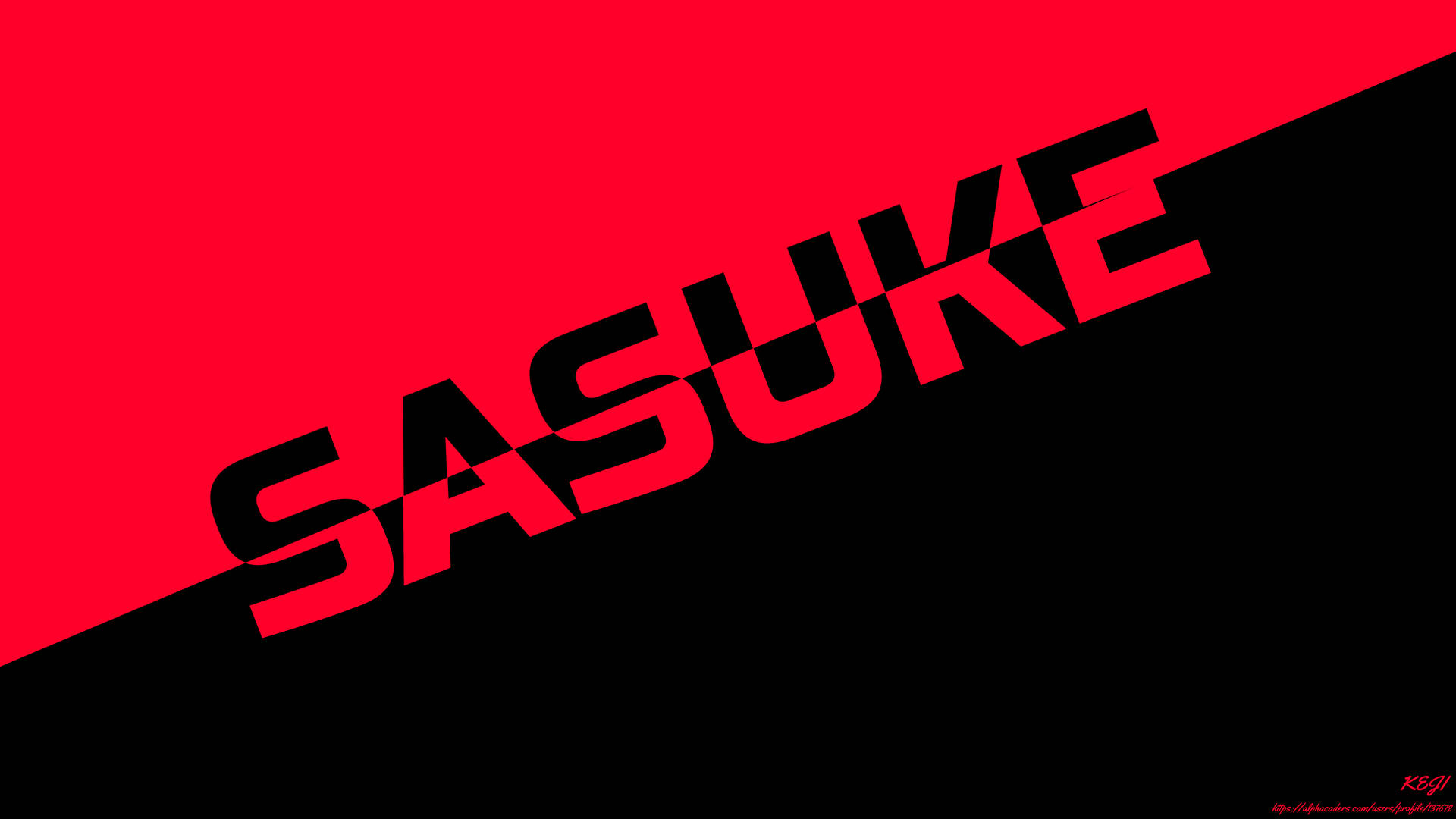 Sasuke Rød og sort 4K Tapet Wallpaper