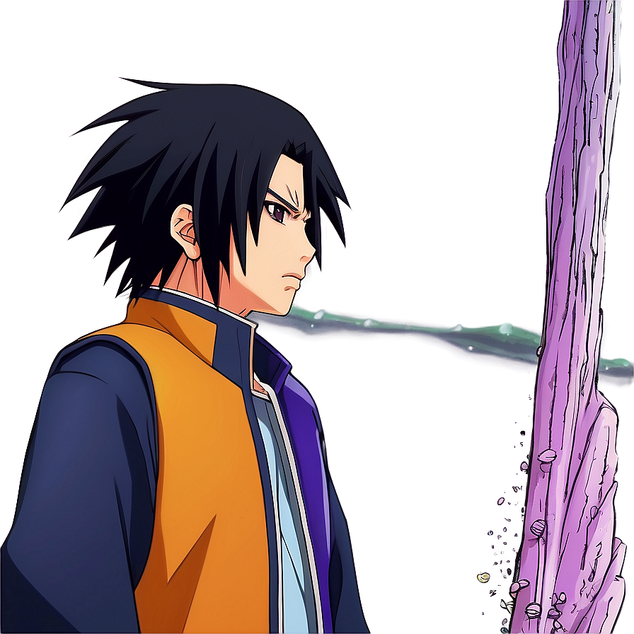 Sasuke's Reflection Manga Art Png 98 PNG