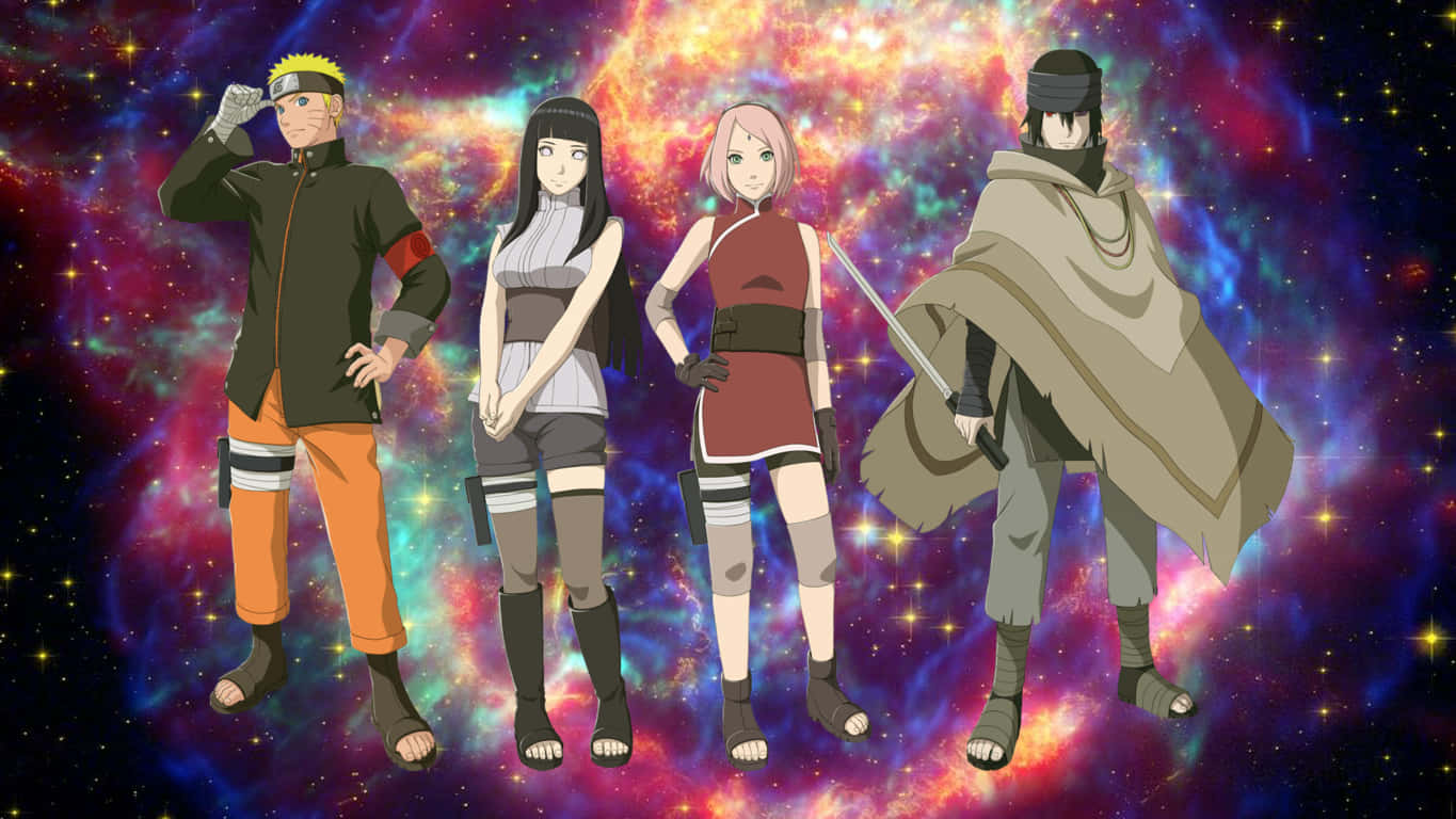 Sasuke and Sakura in an embrace Wallpaper