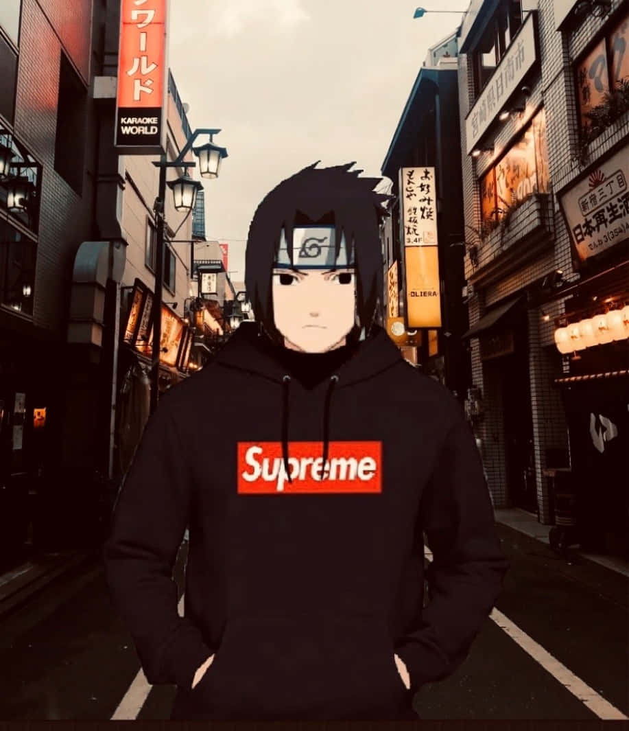 Sasukesupremo Naruto Città Di Tokyo Arte Digitale Sfondo