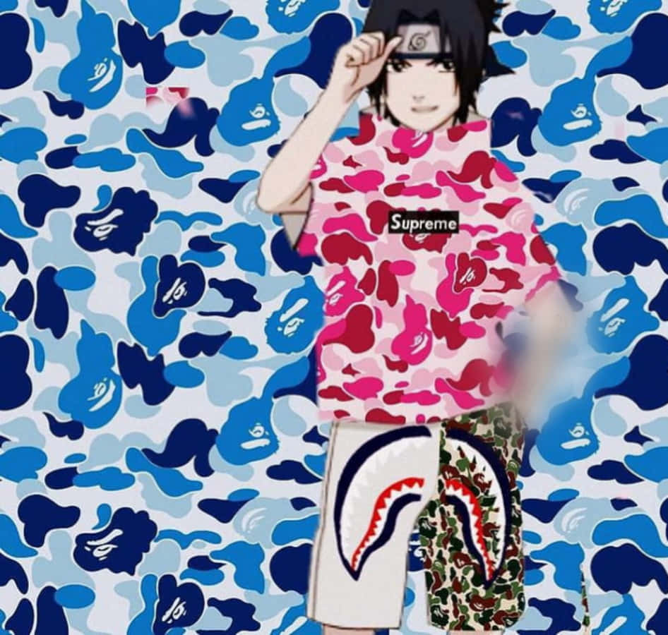 Sasuke Supreme Naruto Blue Abstract Digital Art Wallpaper