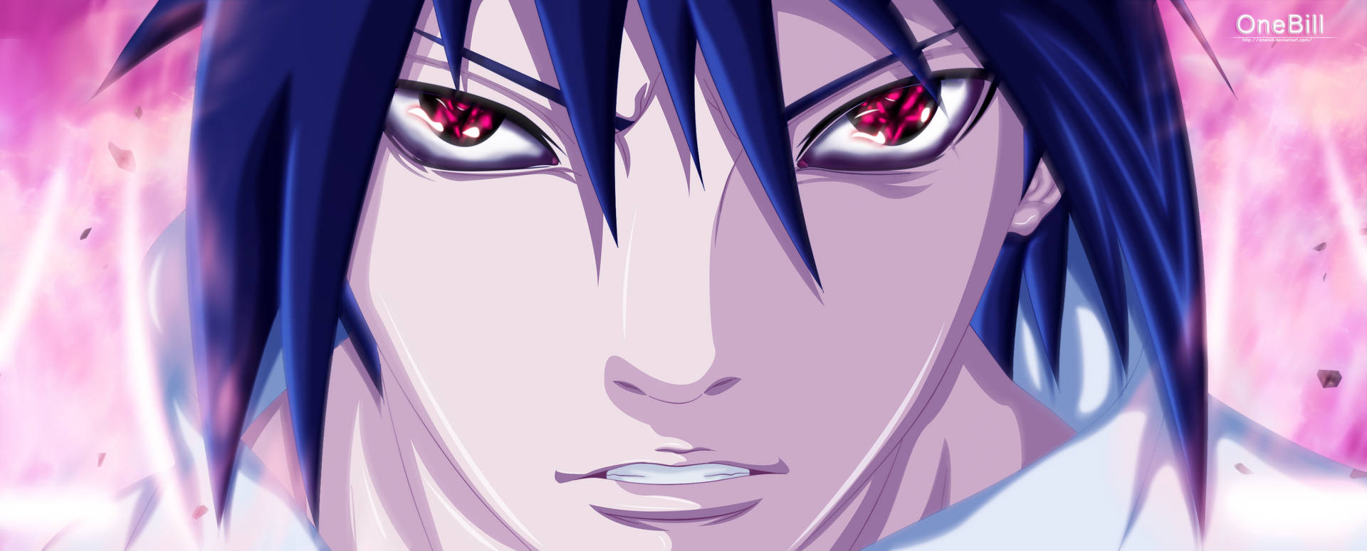Sasuke Uchiha 4k Showing His Sharingan Eyes Wallpaper