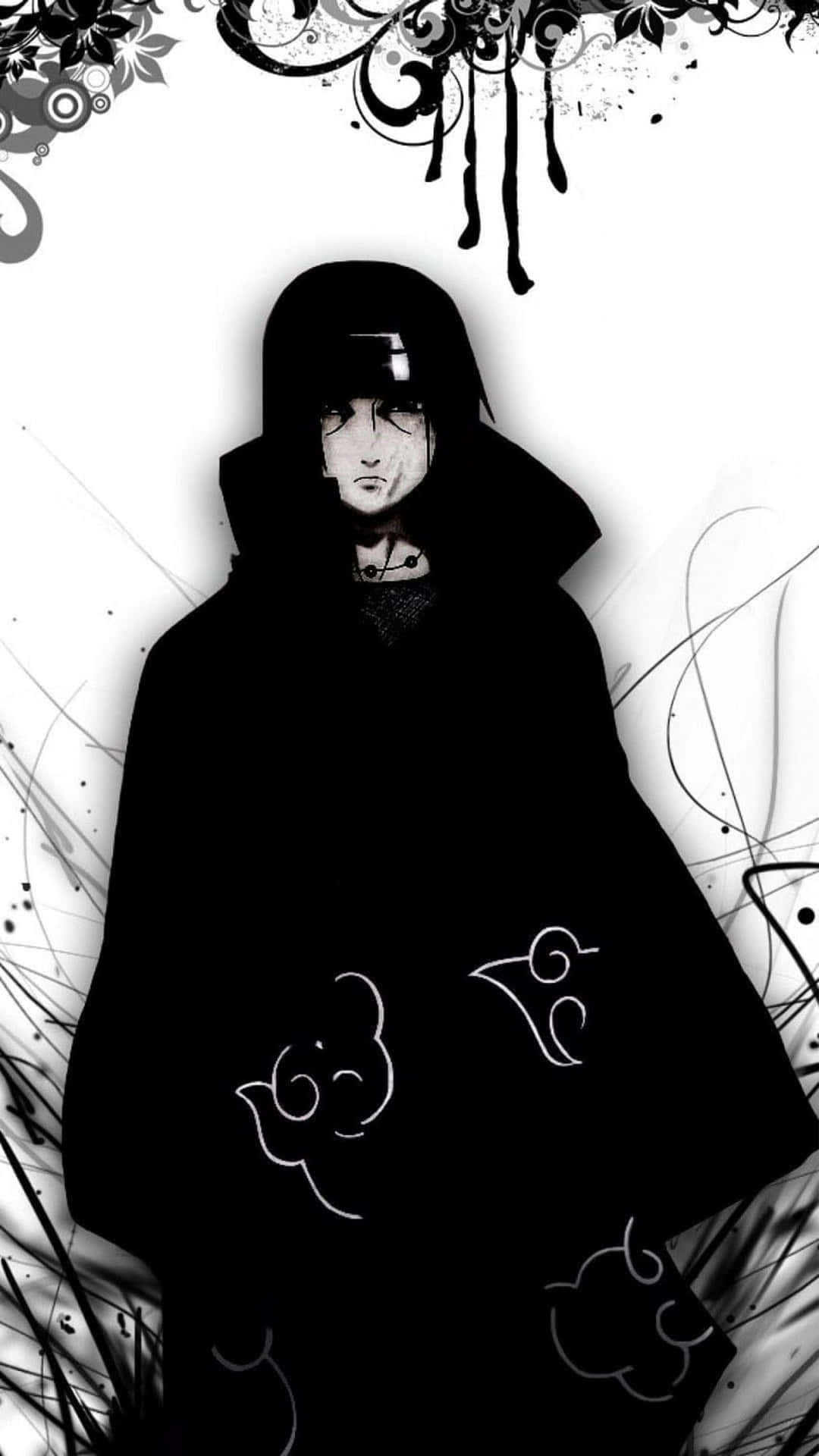 Sasuke Uchiha Black Cloak Art Wallpaper