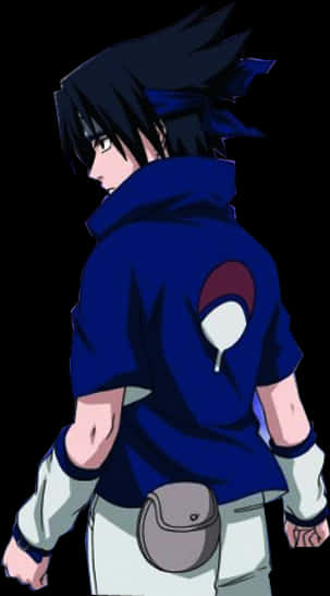 Sasuke Uchiha Blue Outfit Profile PNG