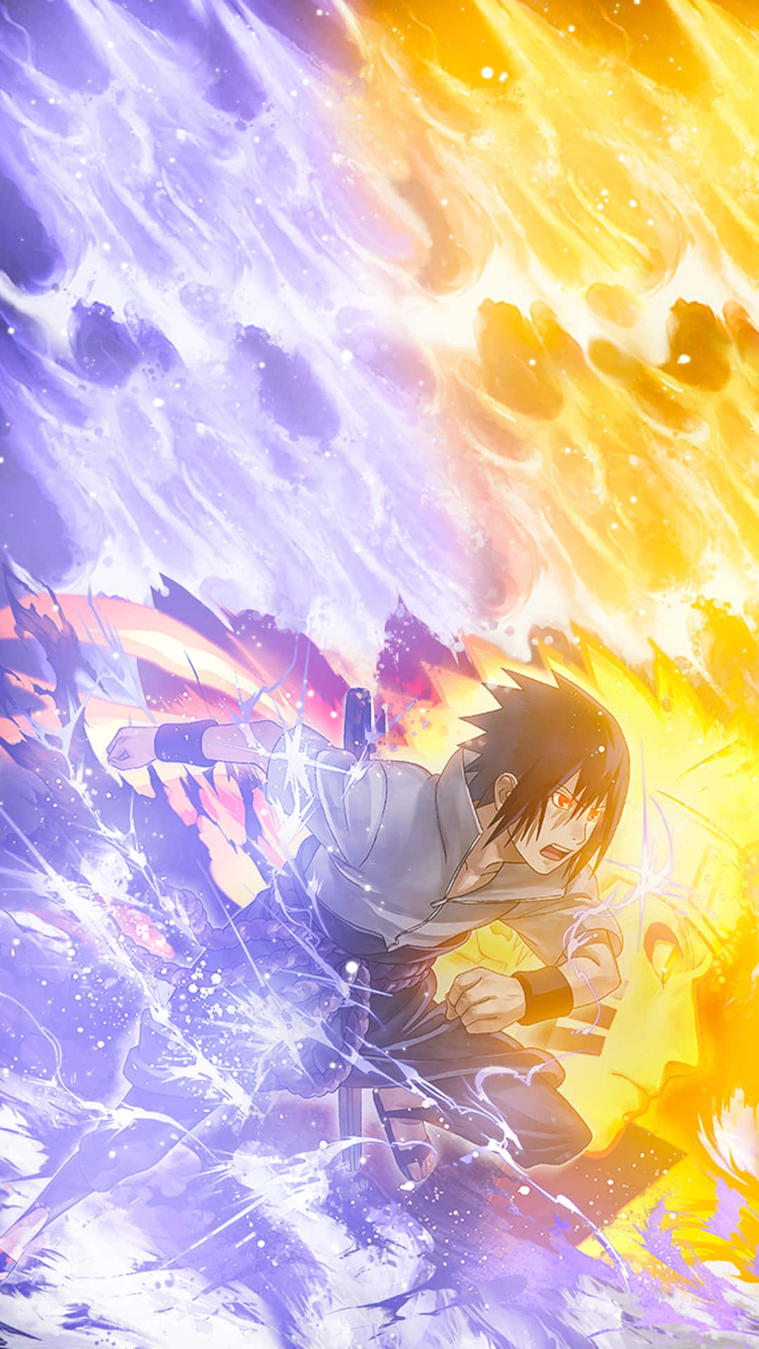 Sasuke Uchiha Fireand Lightning Wallpaper