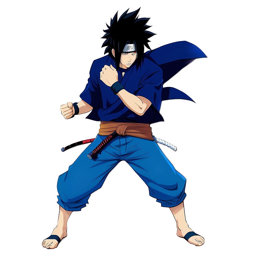 Sasuke Uchiha Iconic Pose Png 06242024 PNG