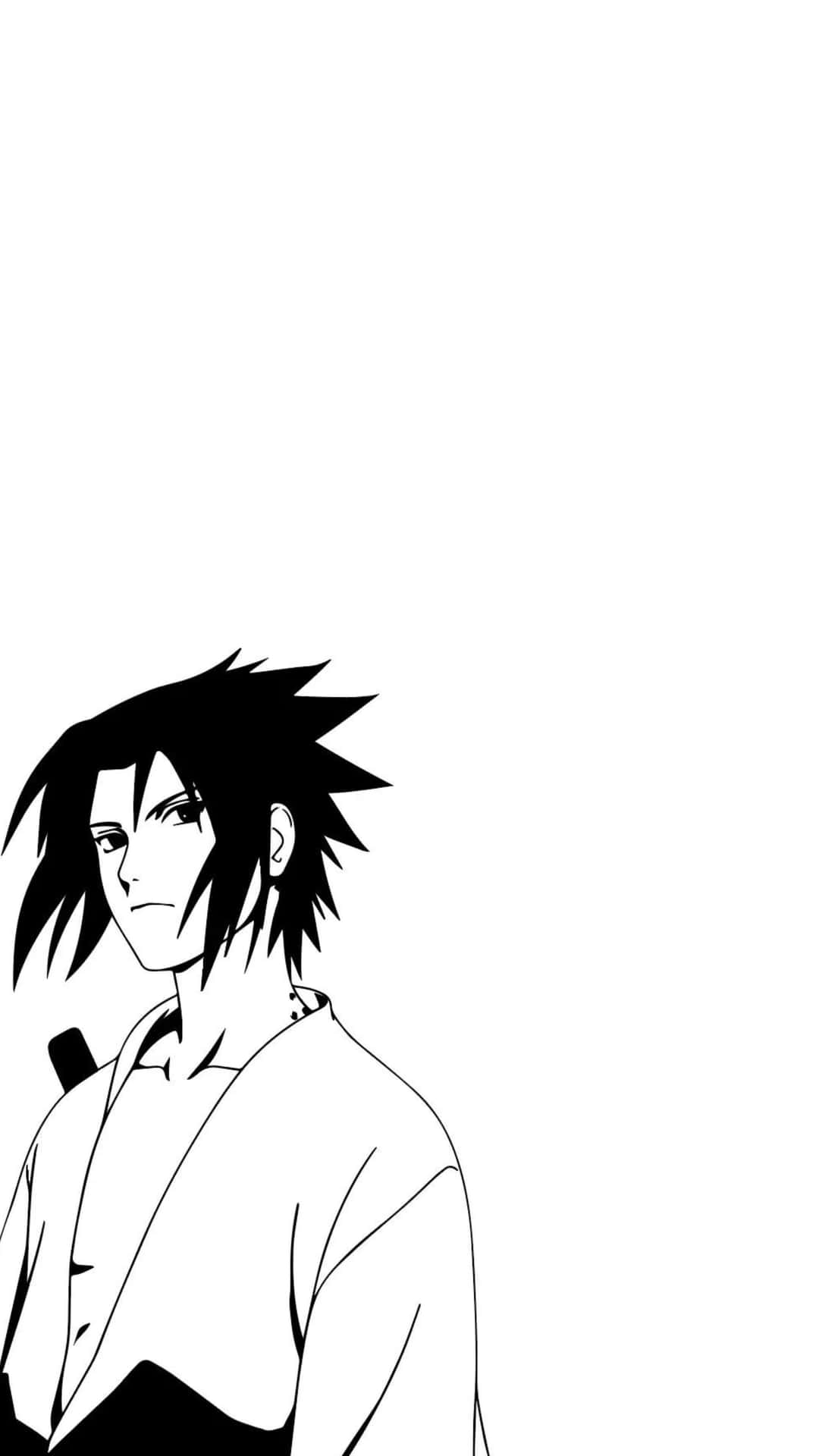 Sasuke_ Uchiha_ Monochrome_ Portrait Wallpaper
