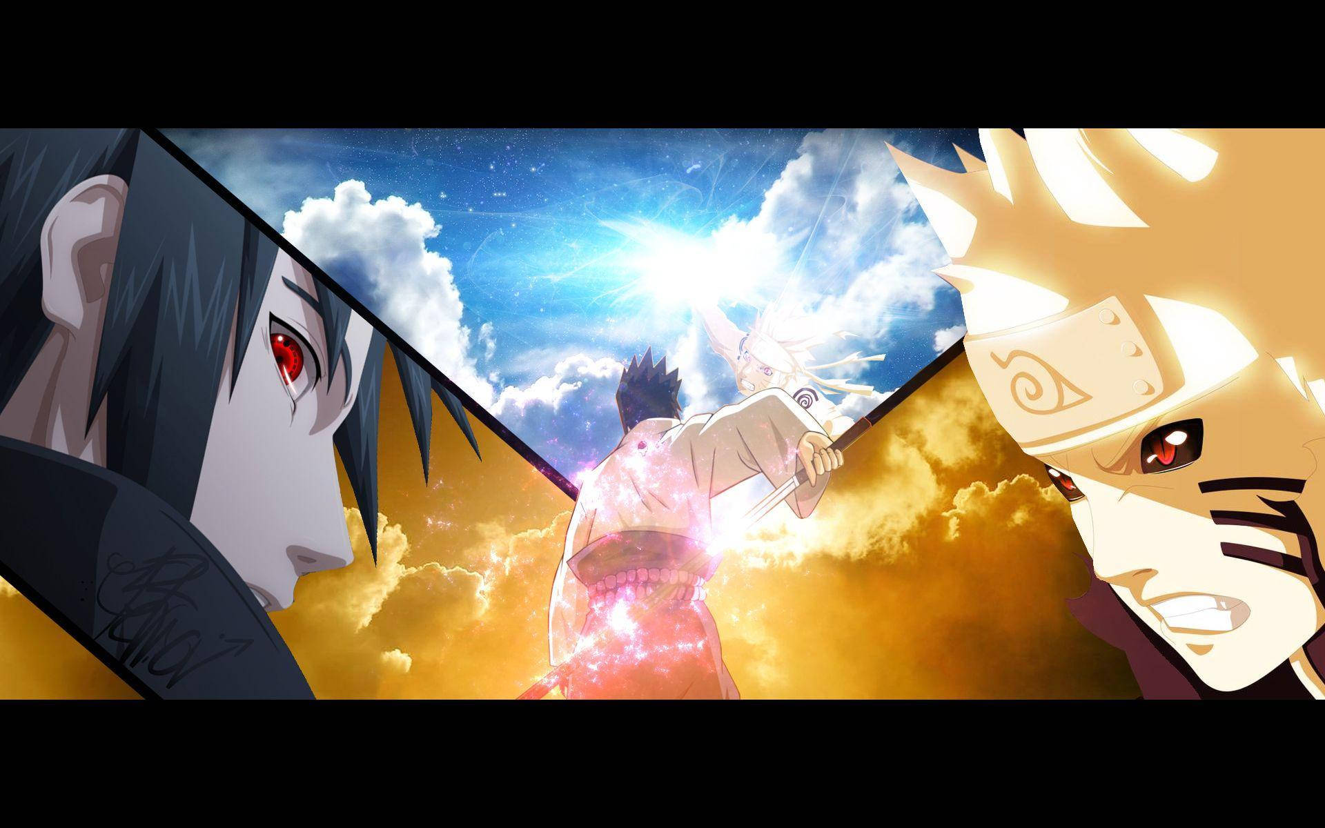 Sasuke Vs Naruto At Daylight Wallpaper