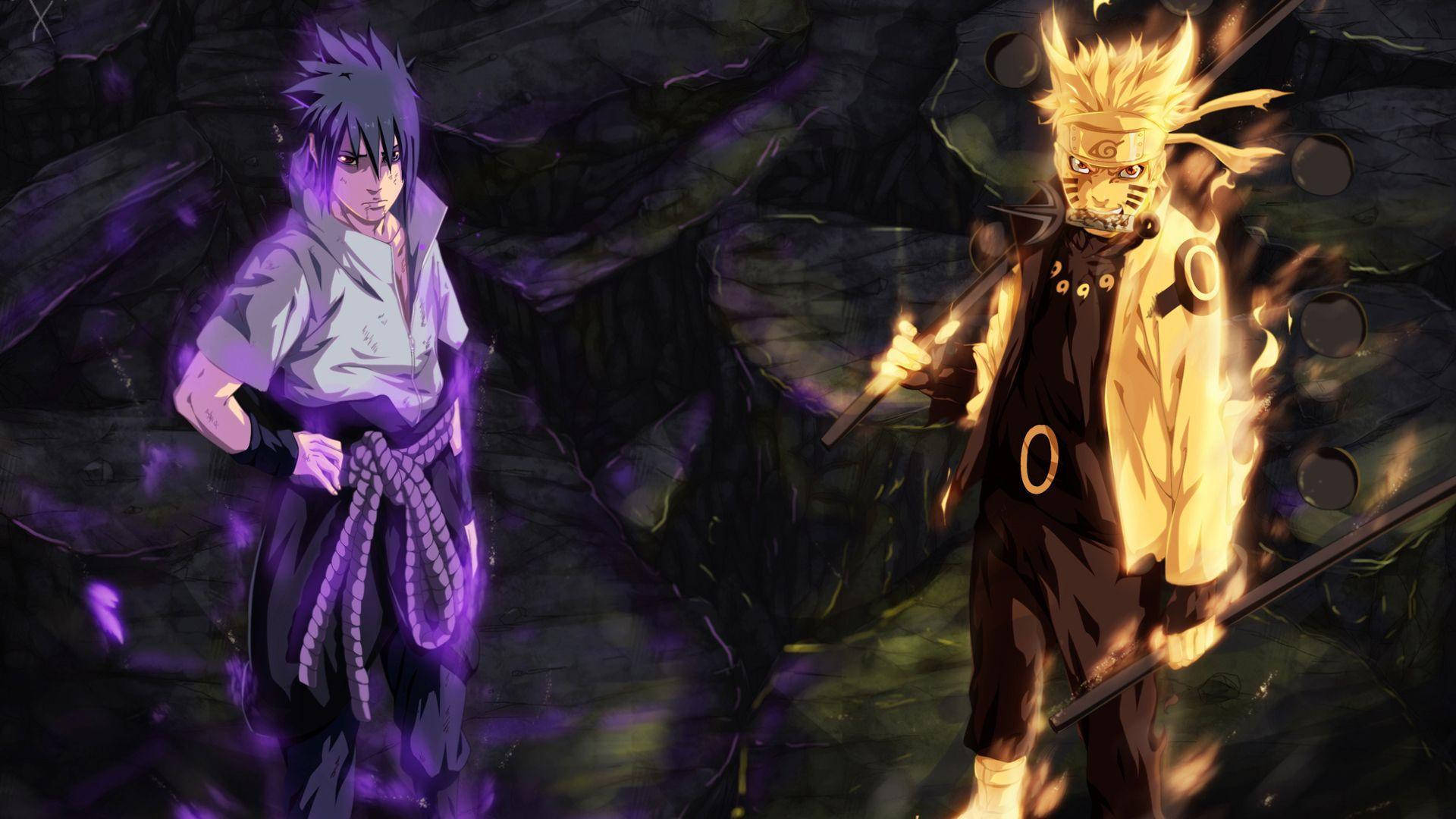 Battaglia Finale Tra Sasuke E Naruto Sfondo