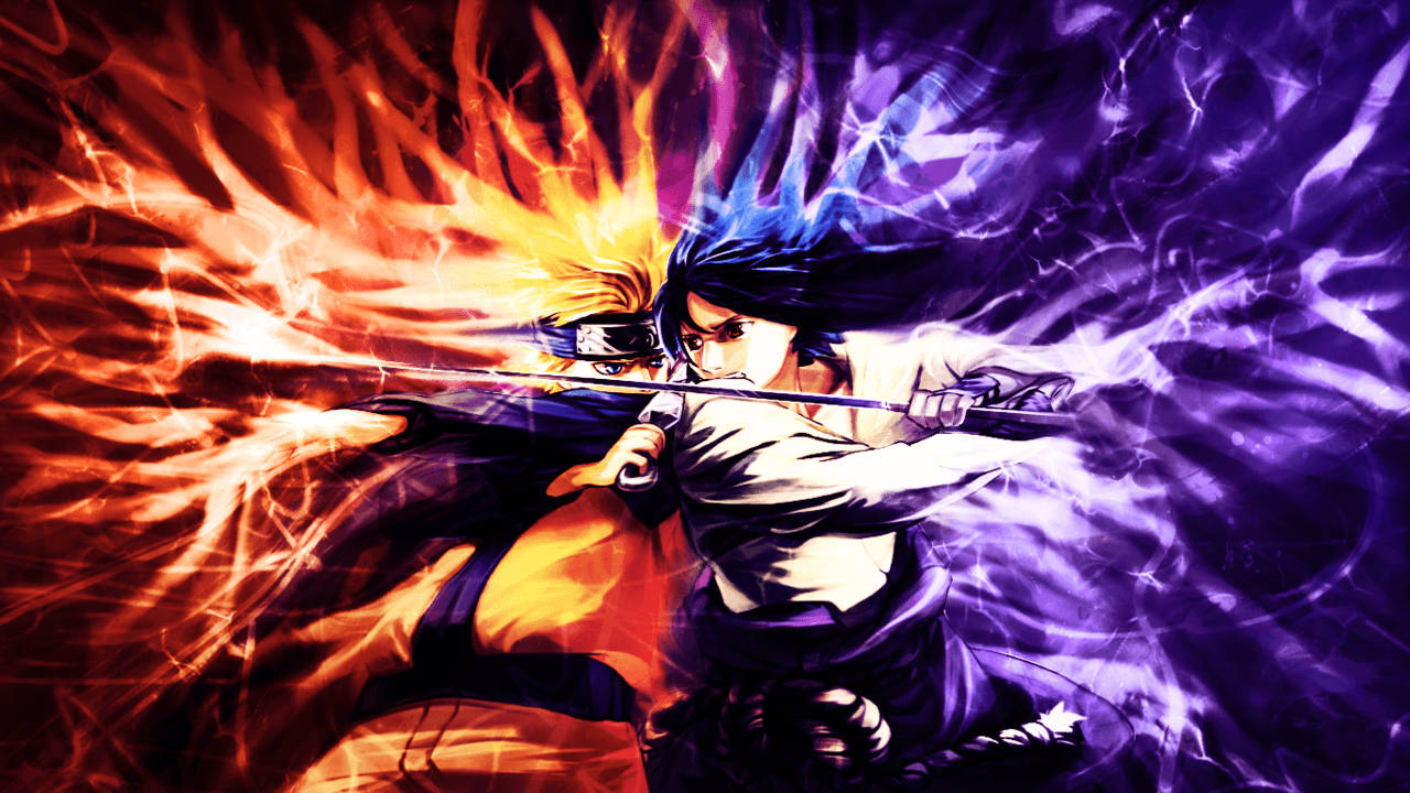 Sasuke Vs Naruto Lightning Wallpaper