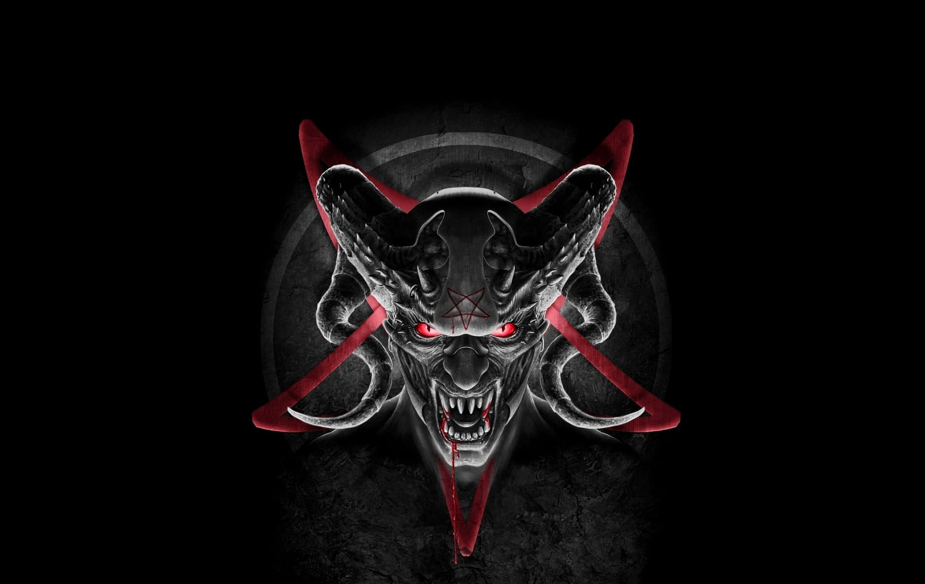 Satanic Beast Artwork Wallpaper