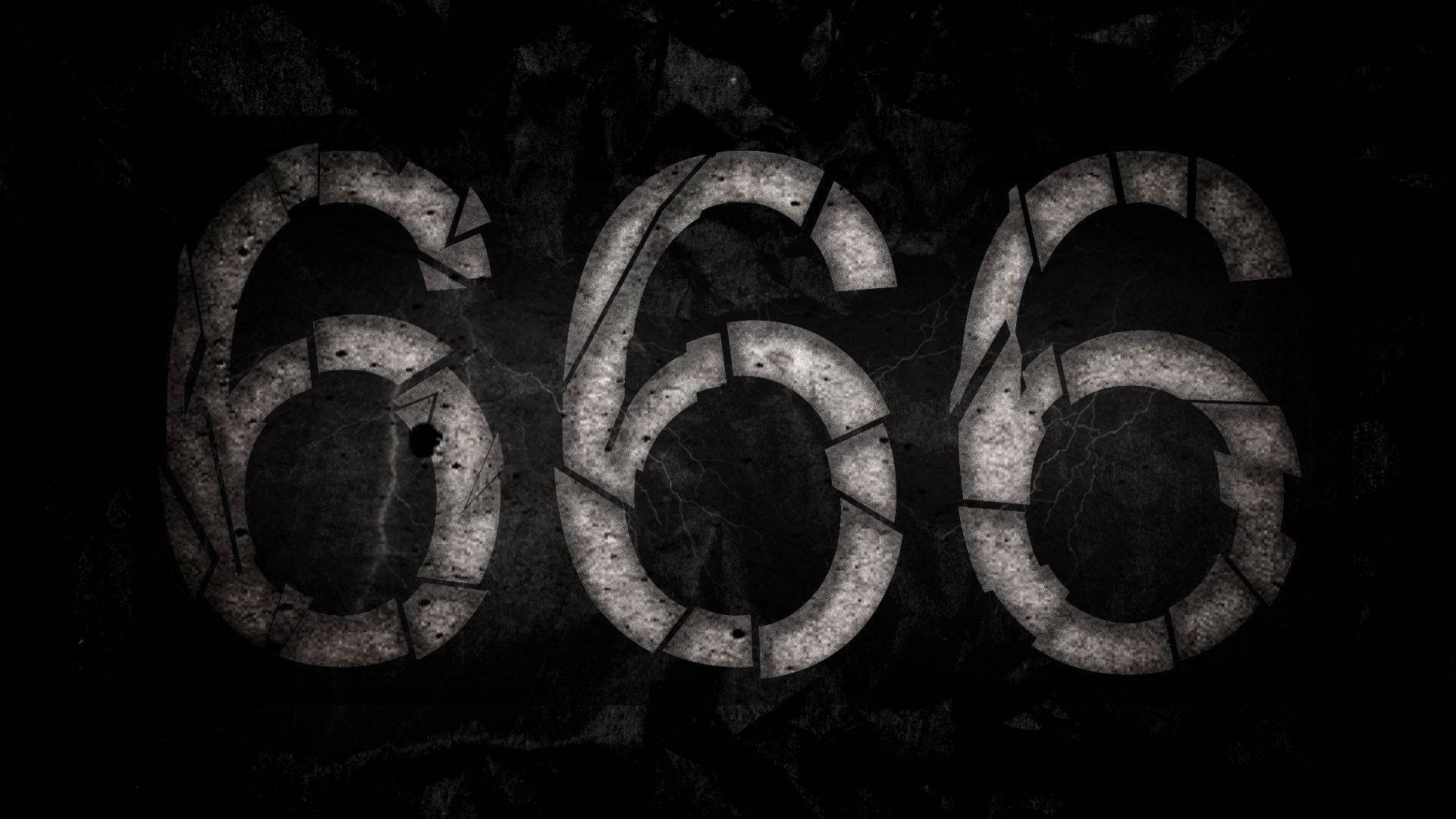 Satanic Number In Gray Wallpaper