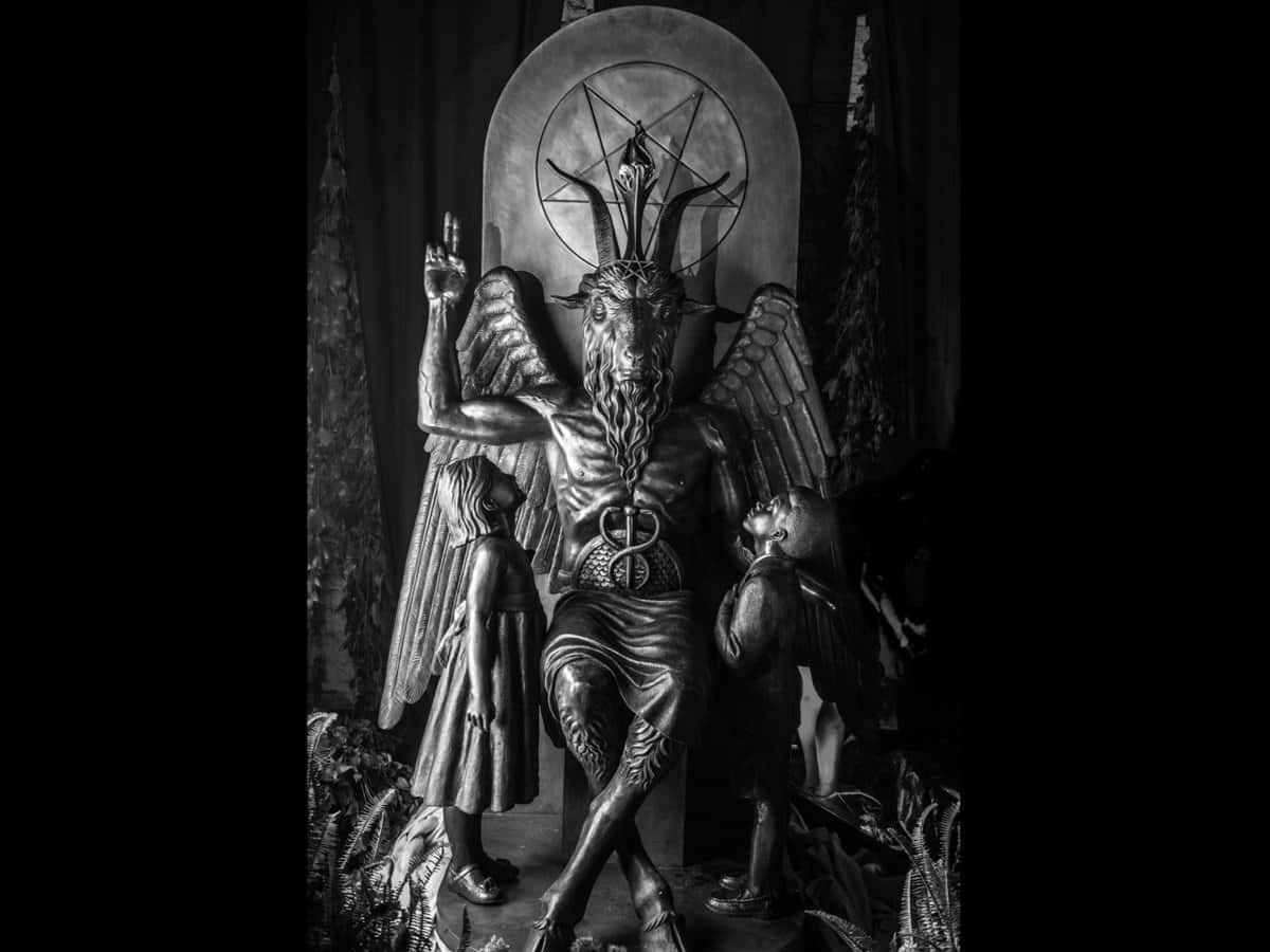 Dark imagery of satanic symbols
