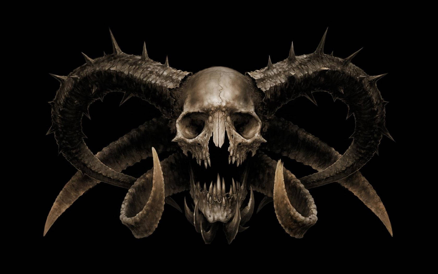 Satanic Skull Dark Devil Background