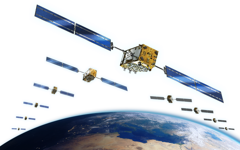Satellite Deployment Sequence Earth Background PNG