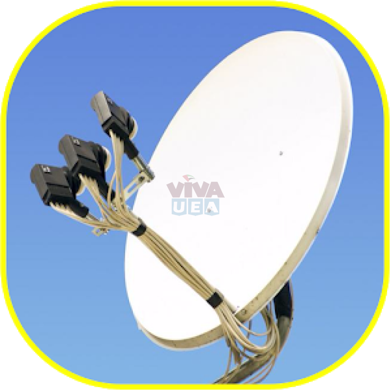 Satellite Dish Against Blue Sky PNG