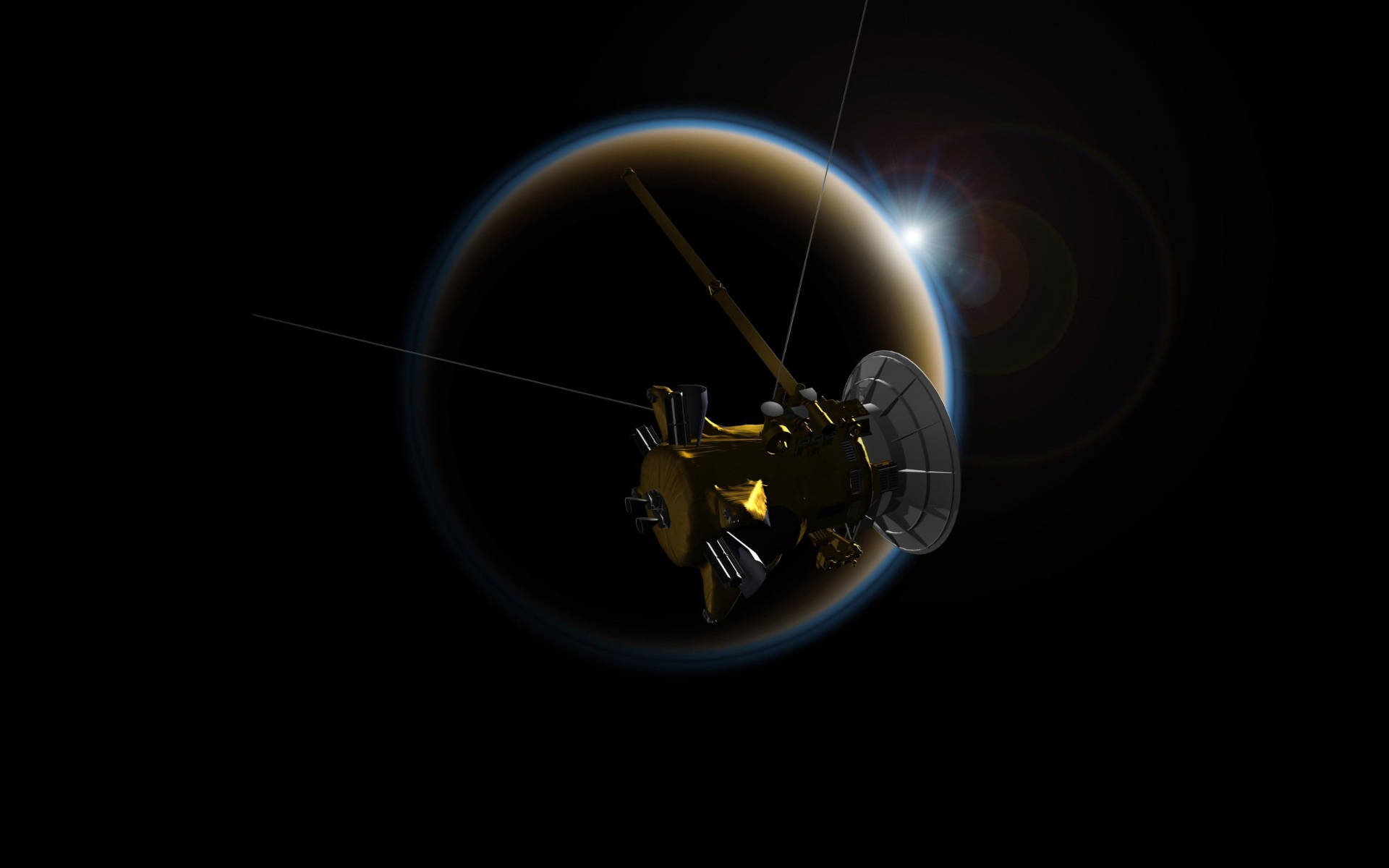 Satéliteen Planeta Negro Fondo de pantalla