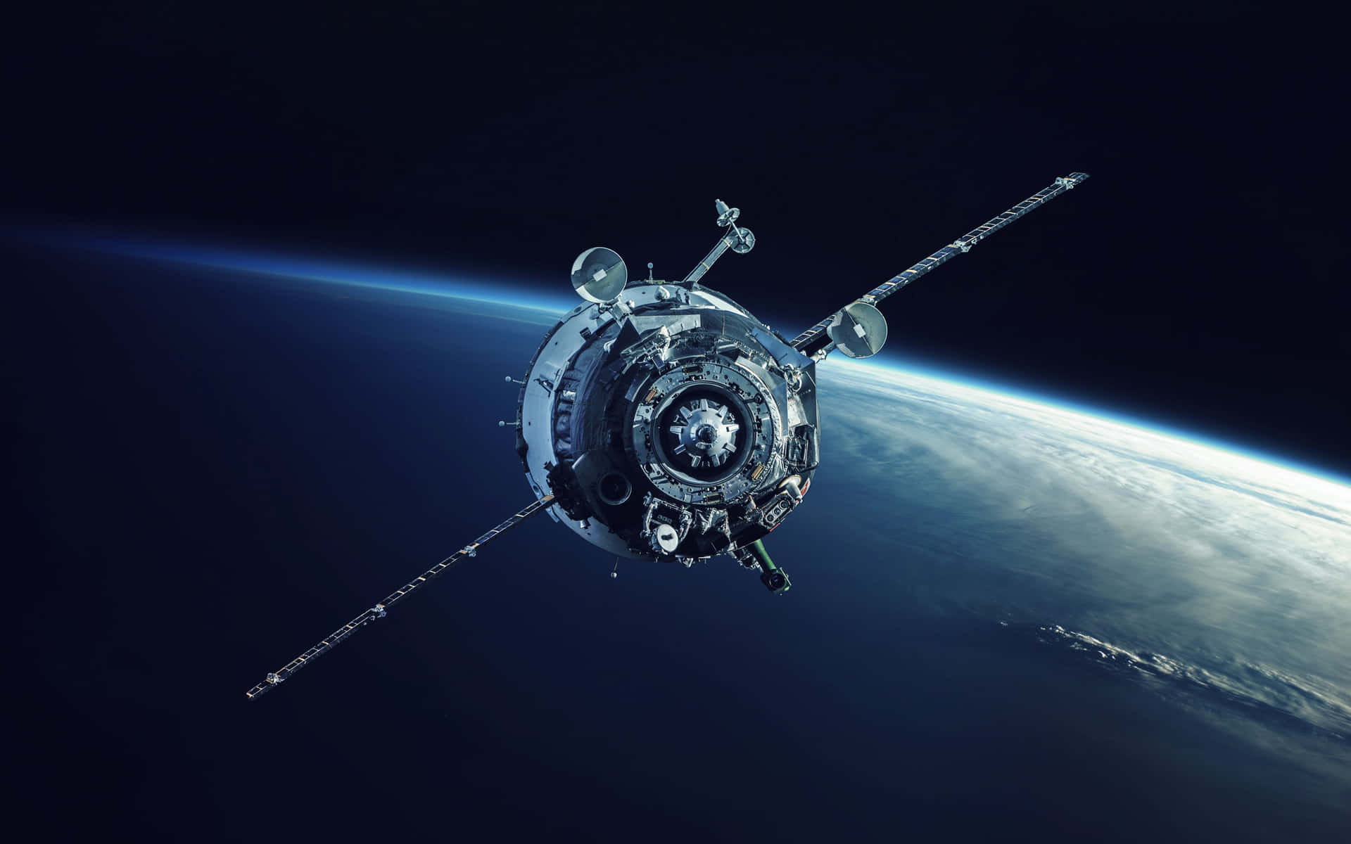 an image of a space station in space
