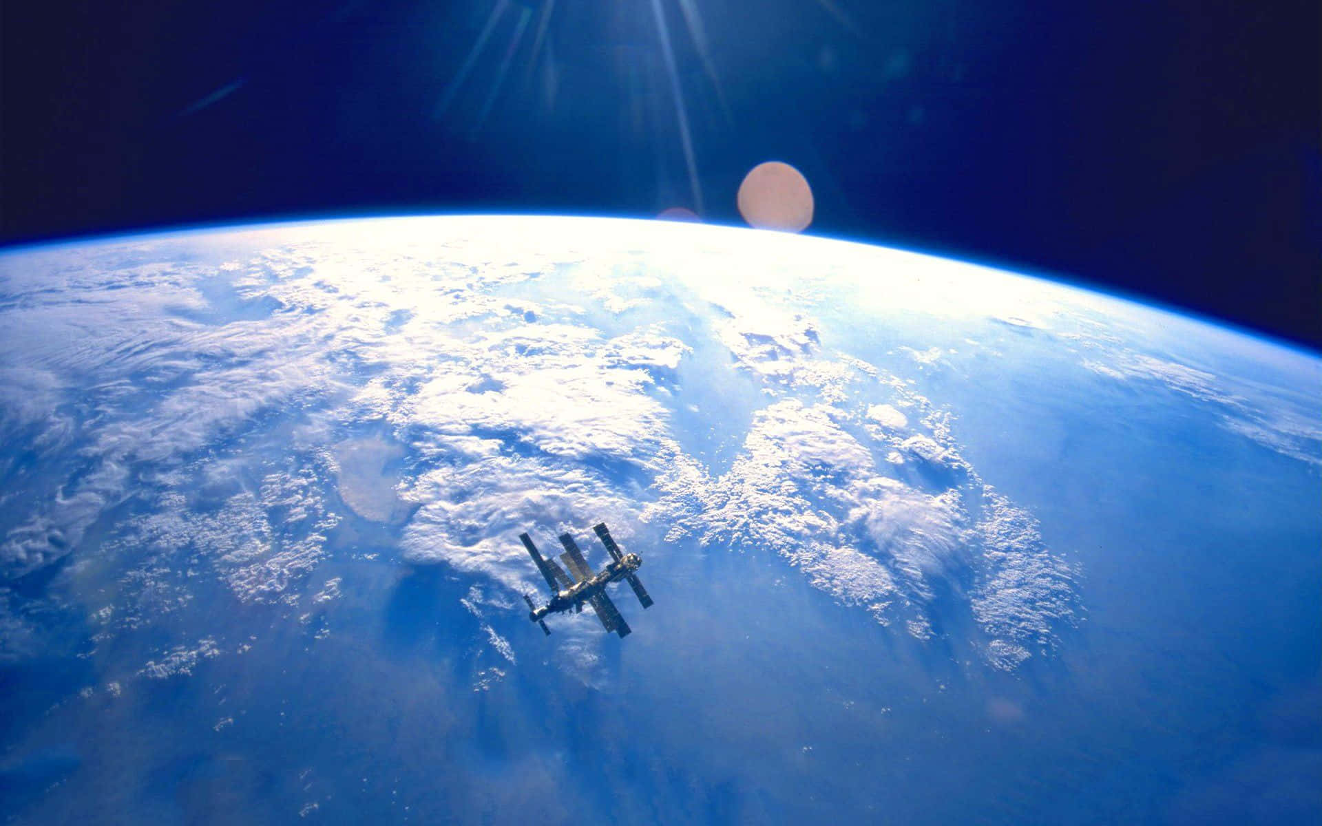 a space station is seen from space