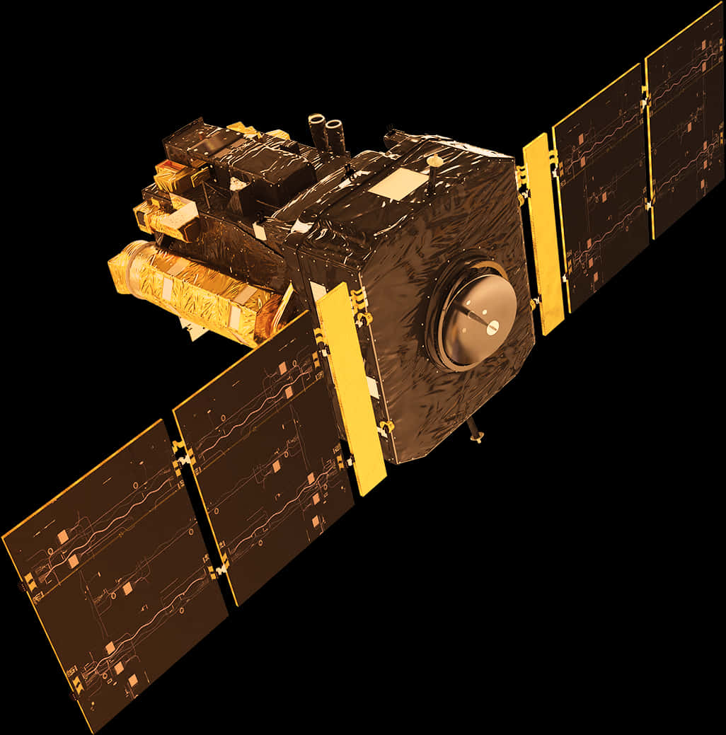 Satellite_ Render_ Isolated_ Background PNG