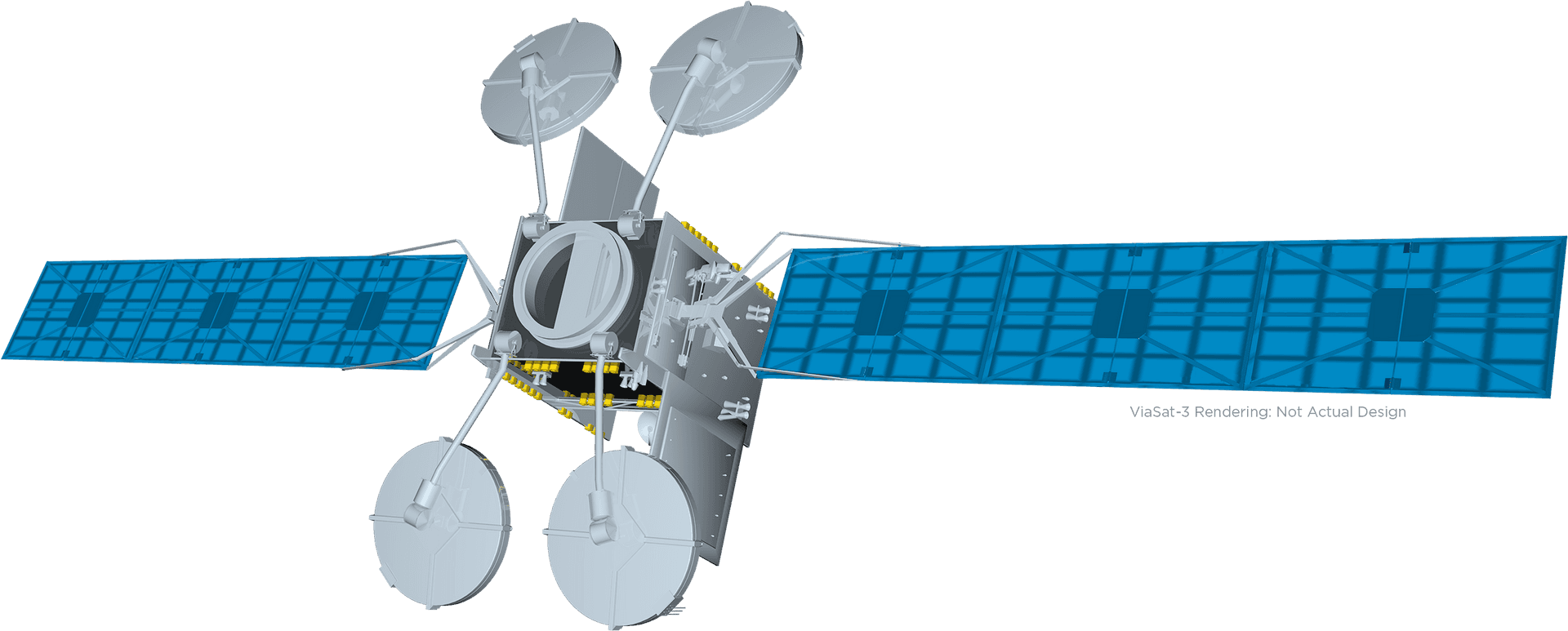 Satellite Rendering Blueprint Design PNG