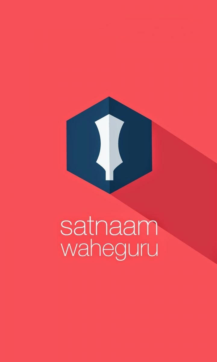 Satnaam Waheguru Bright Red Orange
