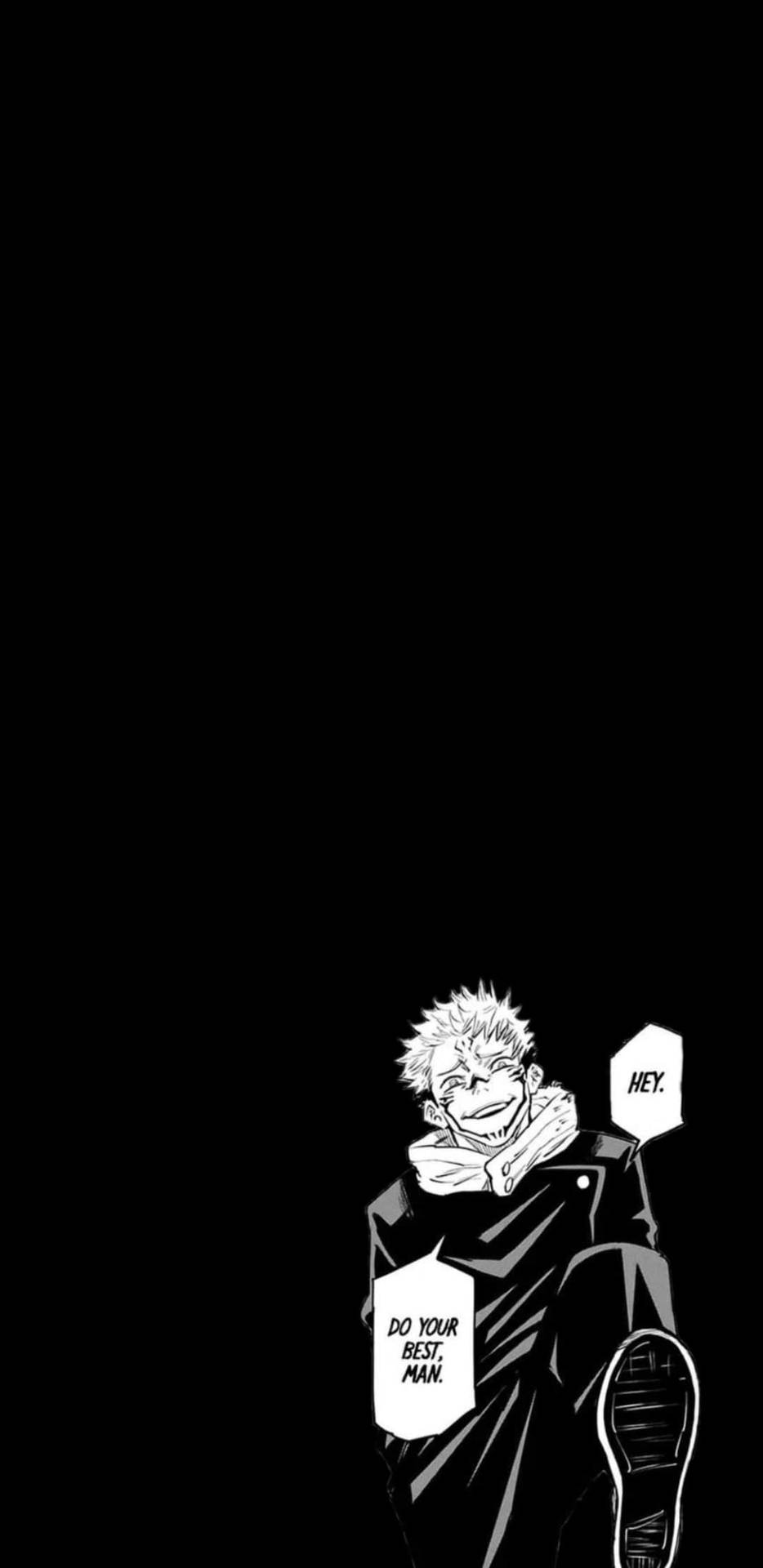 Backgroundsatoru Manga Citat Jujutsu Kaisen Telefonbakgrund. Wallpaper