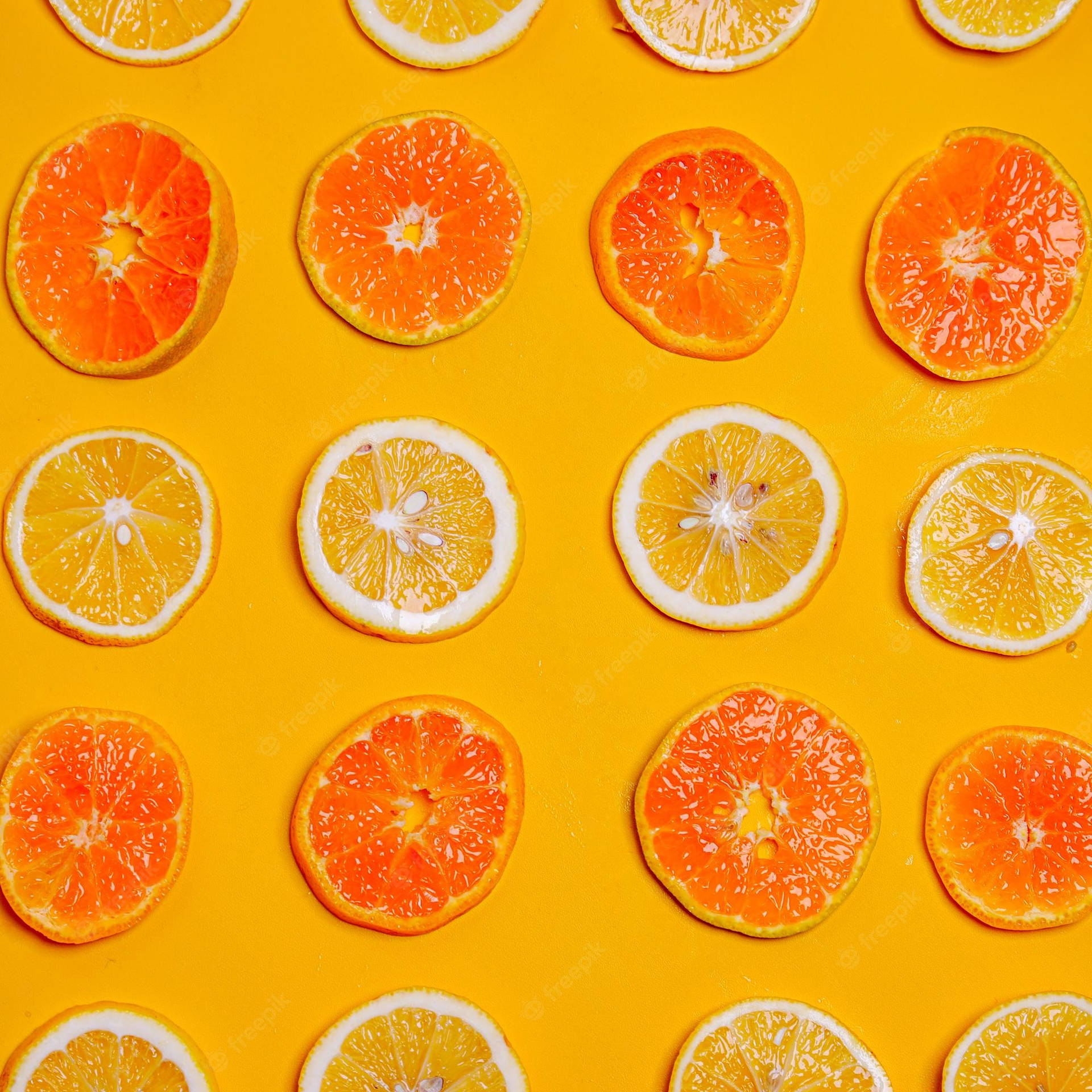 Satsuma Orange Digital Paint Wallpaper