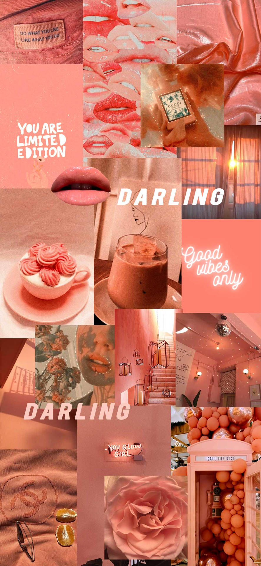 Saturated Peach Aesthetic Wallpaper