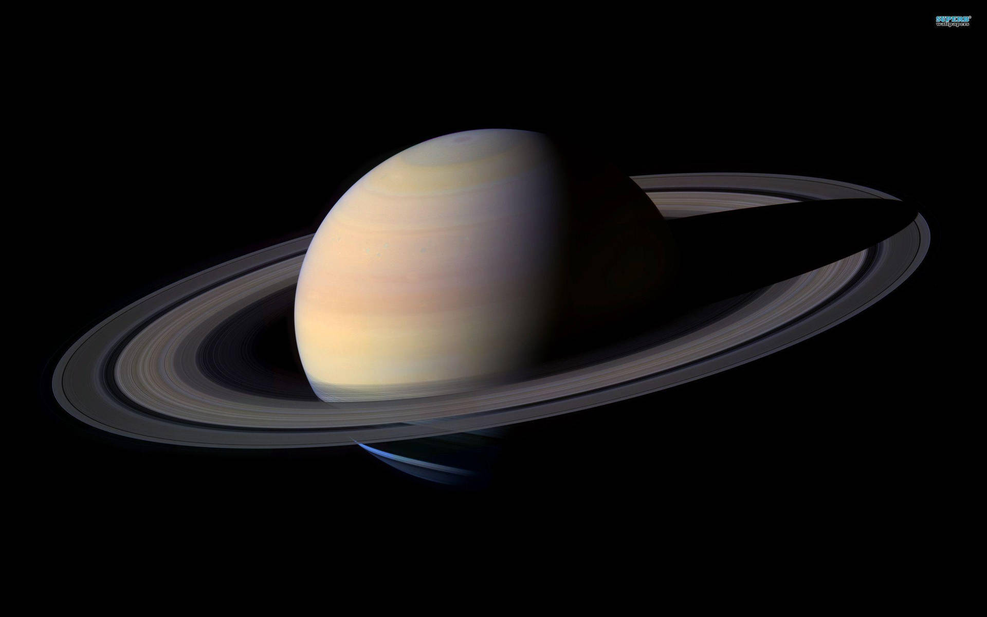 Saturn In Dark Space