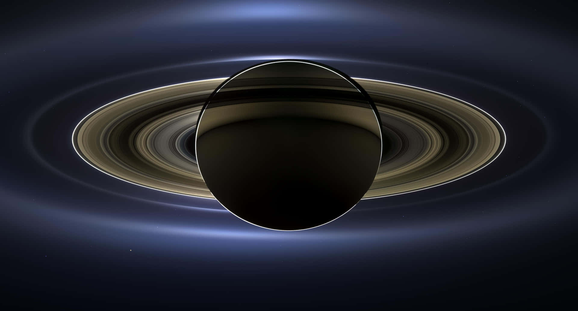 Saturn Passing Through Its Rings Wallpaper