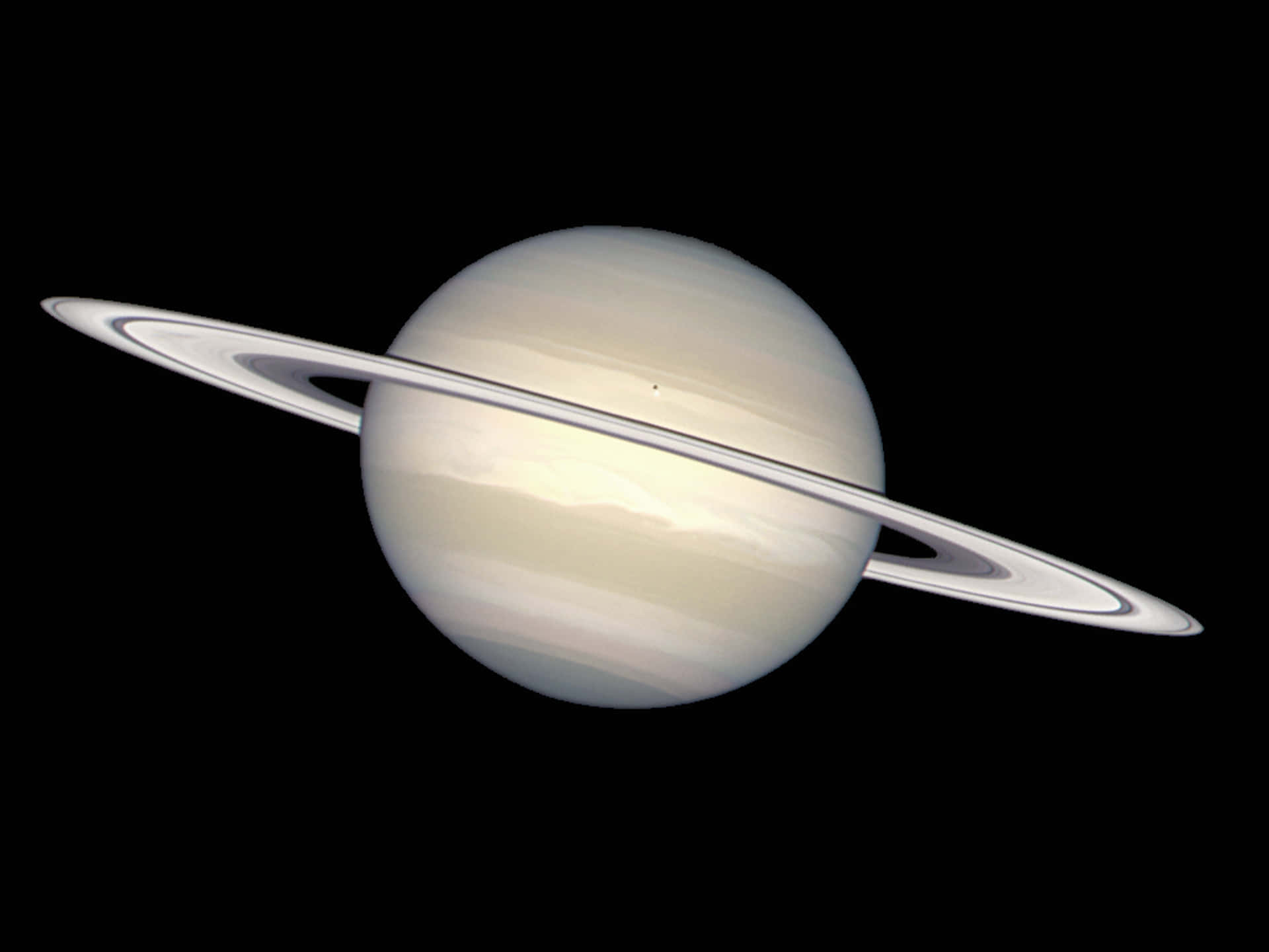 Utsiktenöver Saturnus Och Dess Vackra Ringar