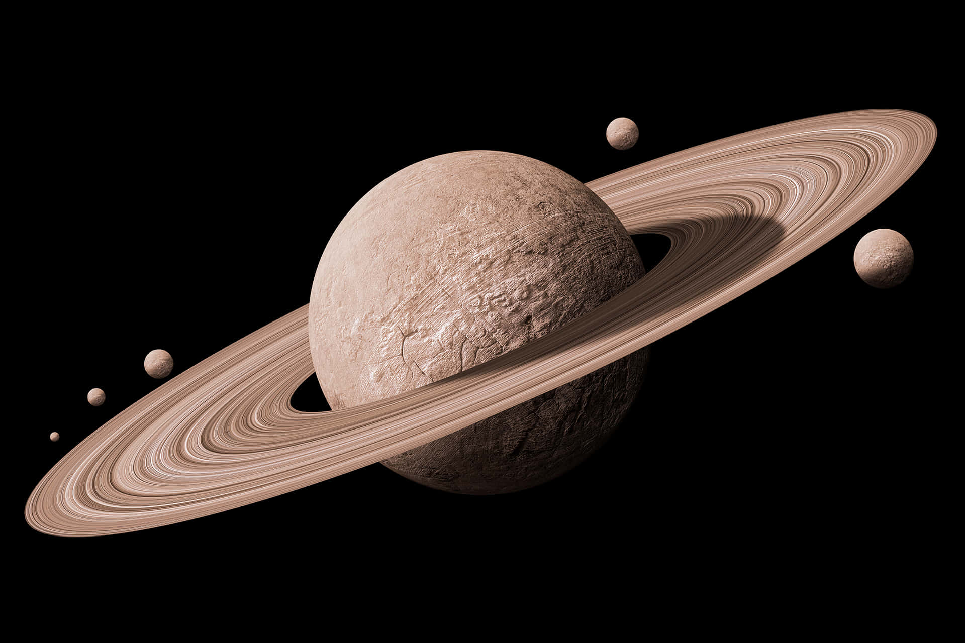 Saturn's beautiful rings from afar