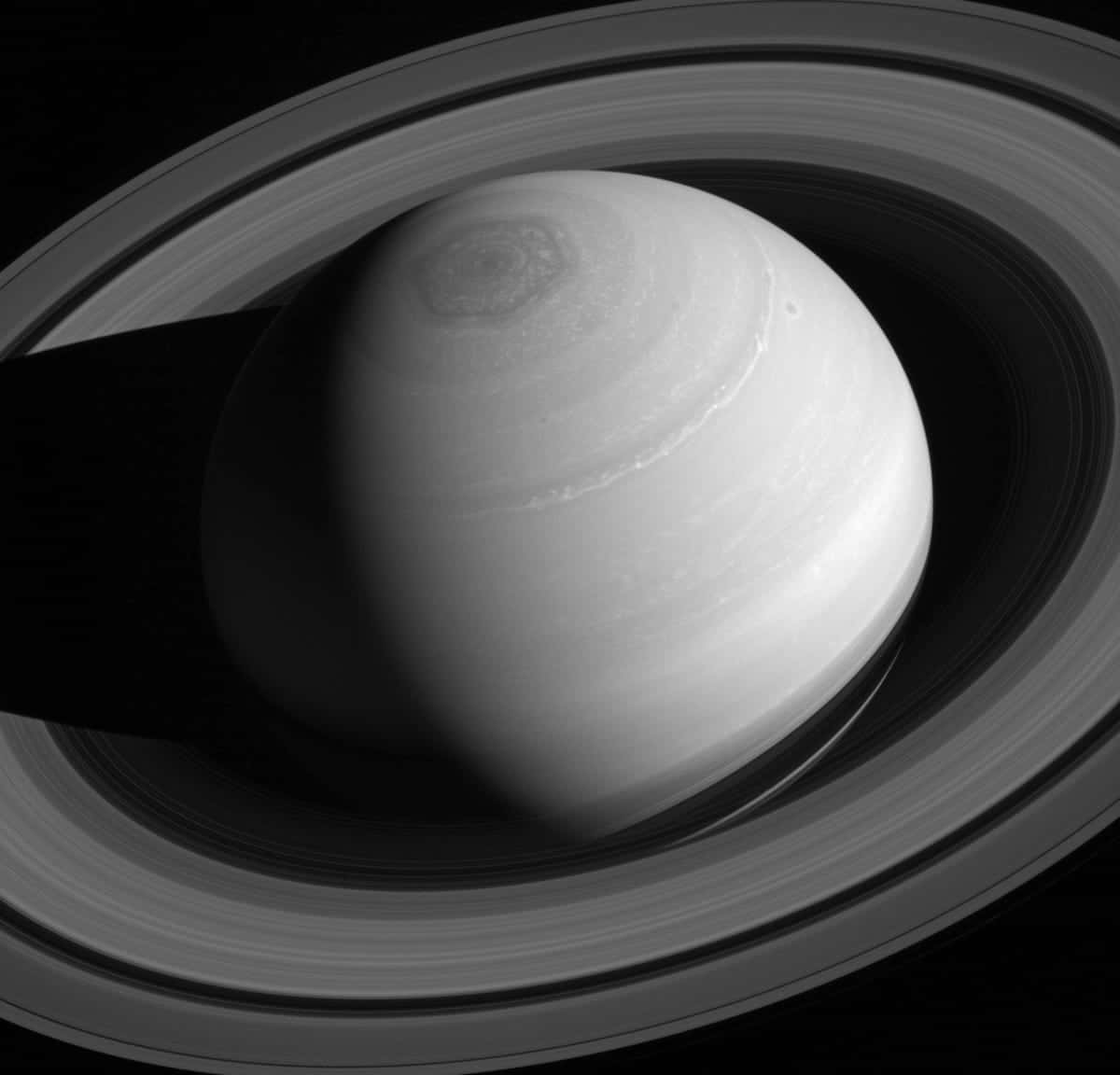 Denmajestætiske Skønhed Af Saturn.