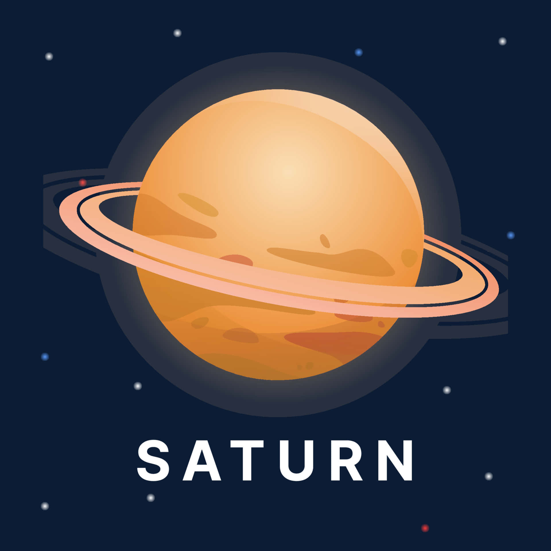 Skönheteni Saturnus Färgglada Magnifika Ringssystem